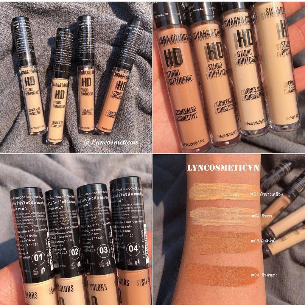 CHE KHUYẾT ĐIỂM SIVANNA COLORS HD STUDIO PHOTOGENIC CONCEALER CORRECTIVE