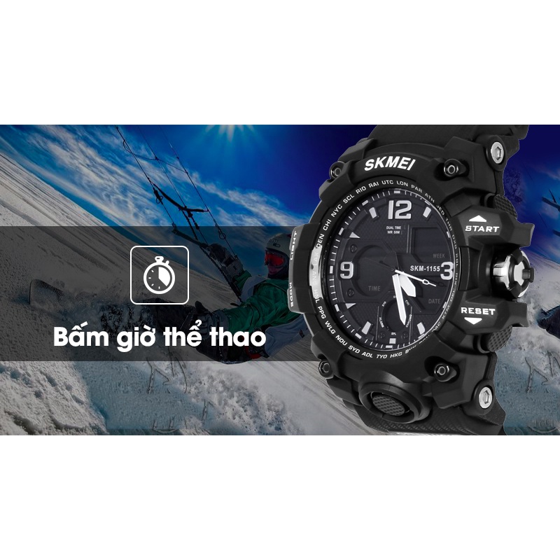 Đồng hồ nam Skmei 1155B dáng thể thao, đồng hồ điện tử thời trang cá tính - Hàng chính hãng | BigBuy360 - bigbuy360.vn
