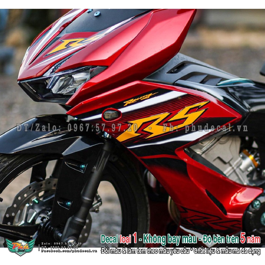 Tem rời xe Winnenr X Đỏ đen Rs (A)