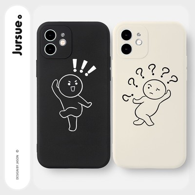 Ốp lưng JURSUE hoạt hình cặp đôi dễ thương đẹp cho iPhone 17 16 15 14 13 12 11 Pro Max SE 2020 X XR XS ip 8 7 Plus kute Y127