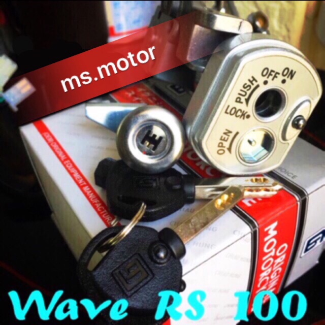 BỘ Ổ KHOÁ XE WAVE S, RS 100cc 2008-2010 (6 CẠNH ĐIỆN VÀ YÊN)