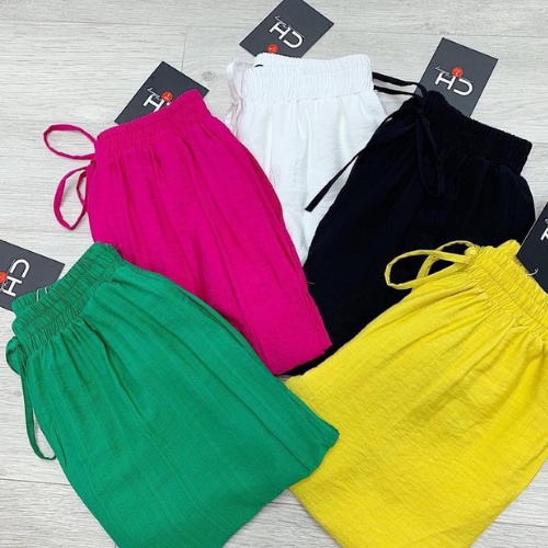 Quần đũi nữ culottes ống suông dài cạp chun mặc đi biển chơi