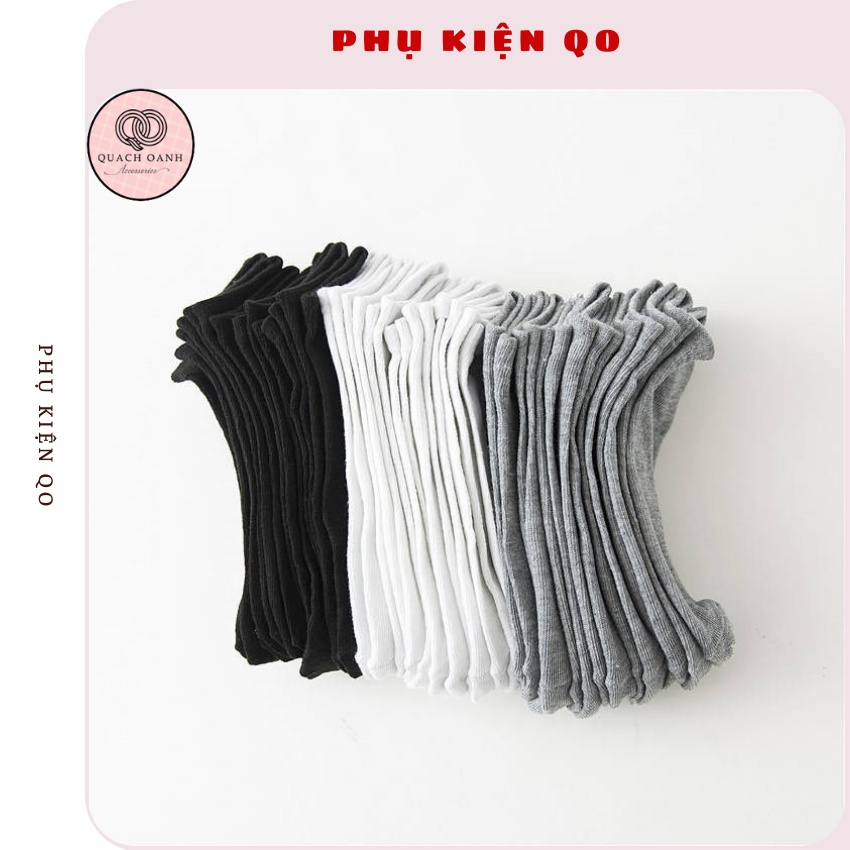 Combo Tất vớ cổ ngắn trơn thấm hút mồ hôi tốt - TT14