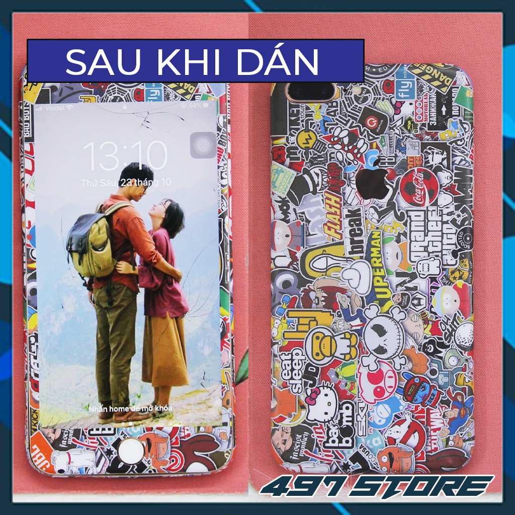 Miếng Dán Skin Điện Thoại Apple Iphone Chống Xước - Cao Cấp - In Hình Theo Yêu Cầu - Nhiều Đời Máy