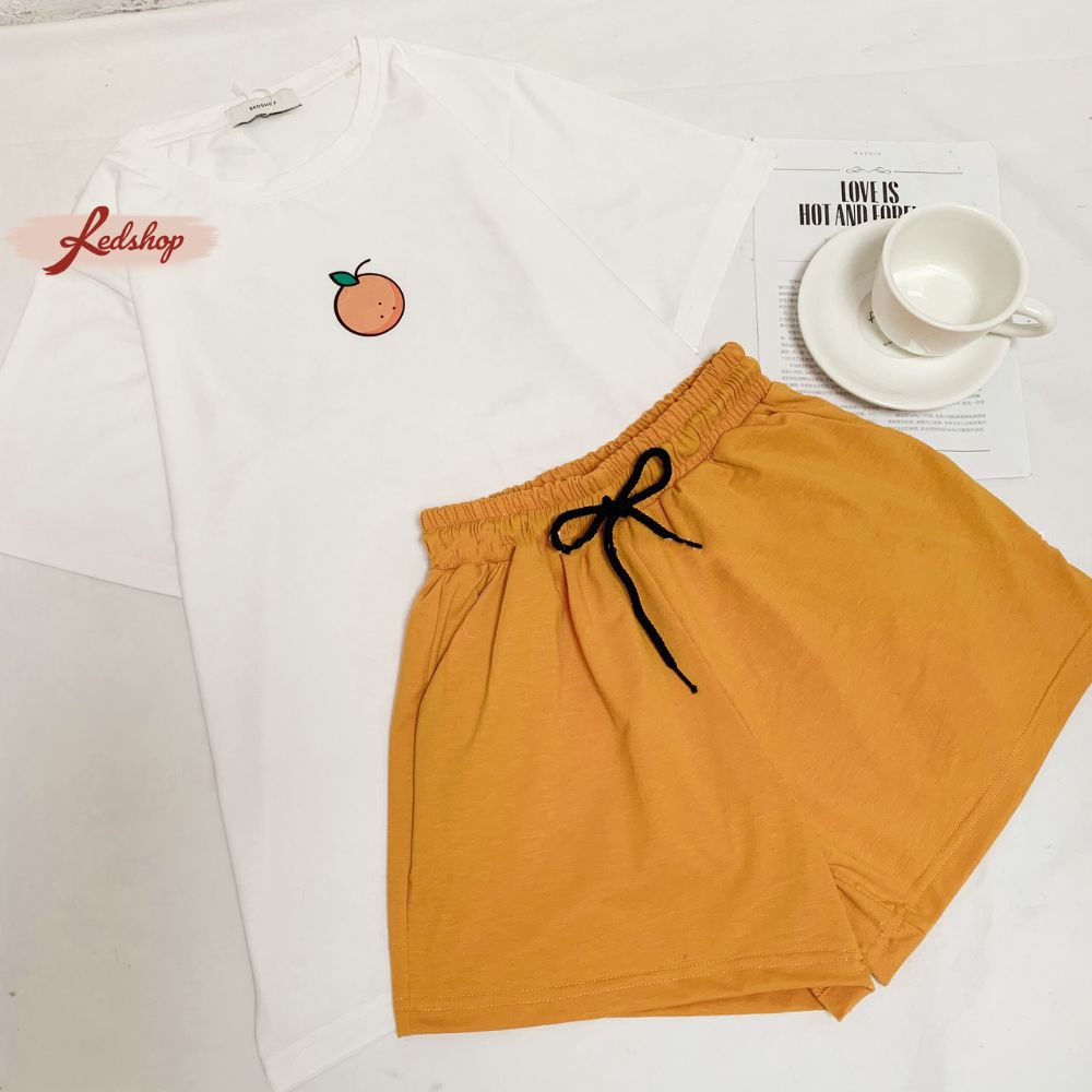 Quần đùi short thun mặc nhà cạp chun co dãn tốt phong cách Hàn Quốc Red Shop 25714