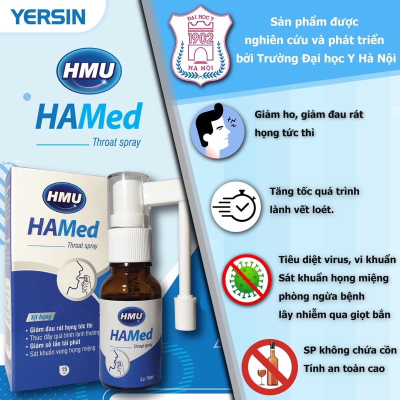 Xịt Họng HMU HaMed Của đại học YHà Nội