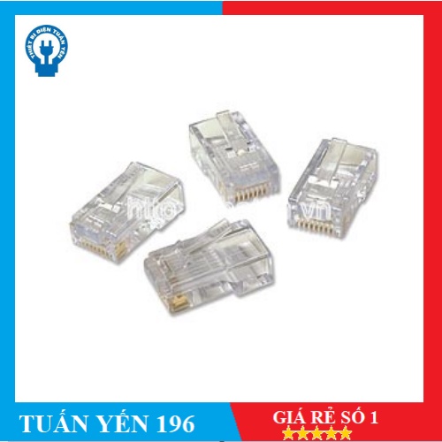 Bộ 10 đầu bấm dây mạng RJ45 nhựa