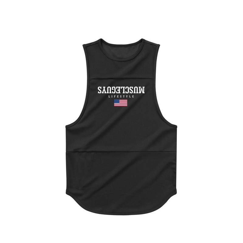 Áo Ba Lỗ Lưới Mùa Hè Cho Nam In Hình Bóng Đá 3 Màu Size M-XXL