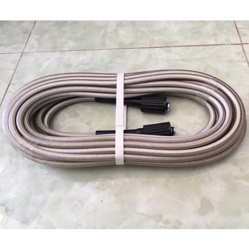 Dây cao áp dài 30m chân ren 22mm và 14mm dùng cho máy xịt, rửa xe cao áp