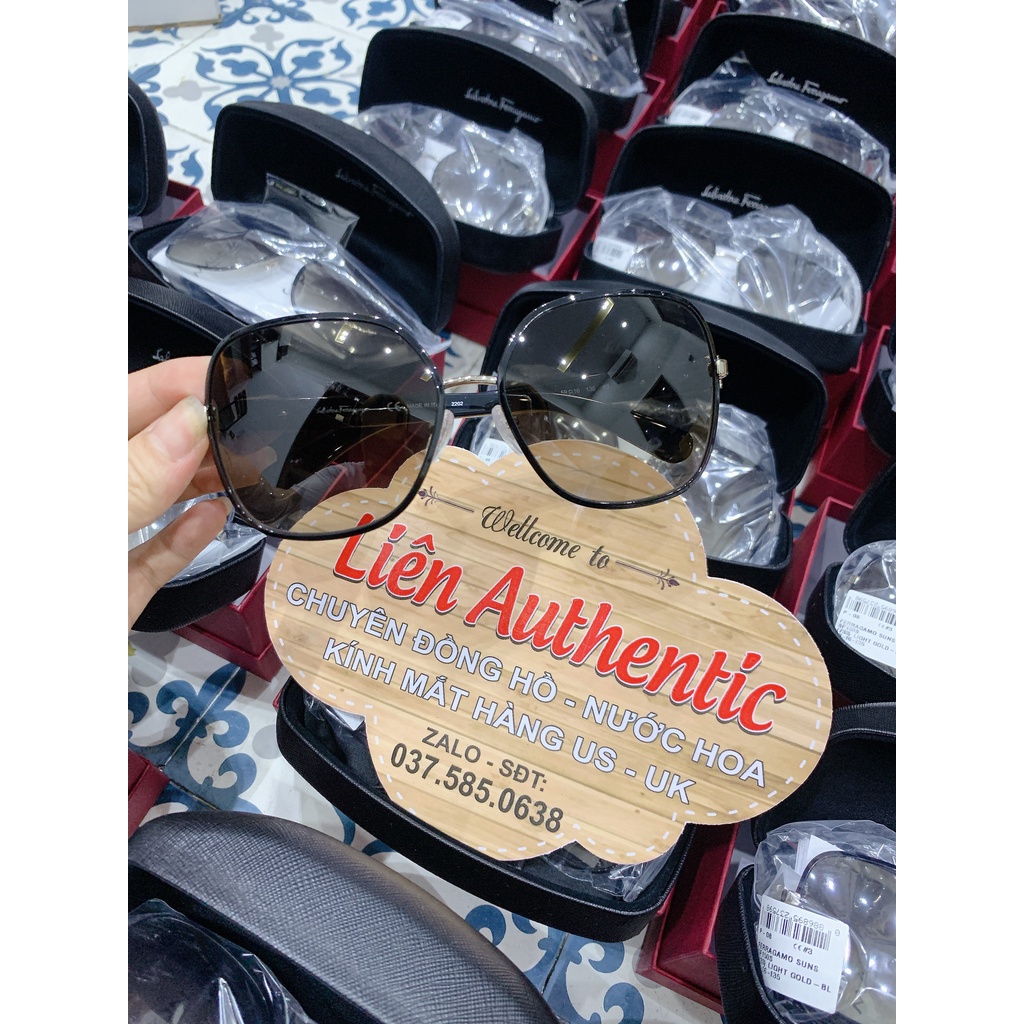 Kính mắt Salvatore Ferragamo SF150S  mắt nâu viền đen, dáng vuông ⚜️Hàng Authentic⚜️