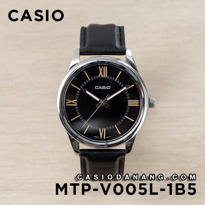 Đồng hồ nam dây da Casio chính hãng Anh Khuê MTP-V005L-1B5UDF (40mm)