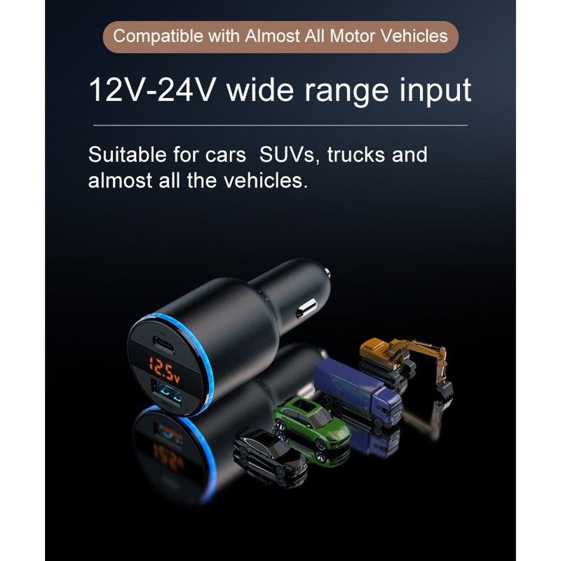 Tẩu Sạc Nhanh PD QC3.0 65W PPS Cổng USB Type C Cho Laptop Điện Thoại