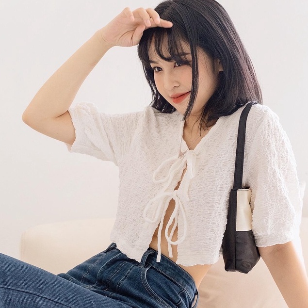 Áo khoác ngắn tay Naked by V -  Rena Croptop