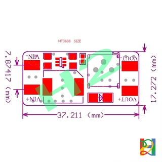 Mạch nguồn tăng áp DC MT3608 DC-DC 2A (module Boost 2-28V)