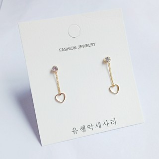 [Ảnh tự chụp] Bông tai trái tim nhỏ xinh đơn giản phụ kiện trang sức style hot trend ulzzang hàn quốc - dorami