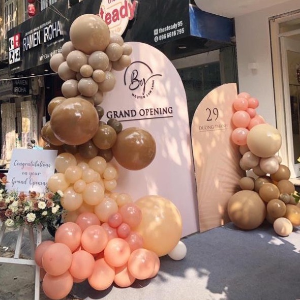 Bóng Tròn Tông Màu Nâu Tây Size 10&quot; Trang Trí Sinh Nhật Party - Kem Shop K110