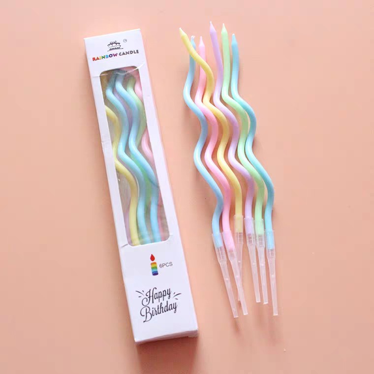 NẾN SN XOẮN 6 CÂY MÀU PASTEL 🍩FREESHIP🍩 - Kadi Mart nguyên liệu & dụng cụ làm bánh
