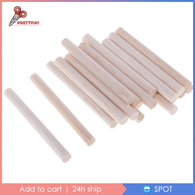 [Prettyia1] Thanh Gỗ Balsa Hình Tròn Không Hoàn Thiện 8mm Dùng Làm Mô Hình DIY