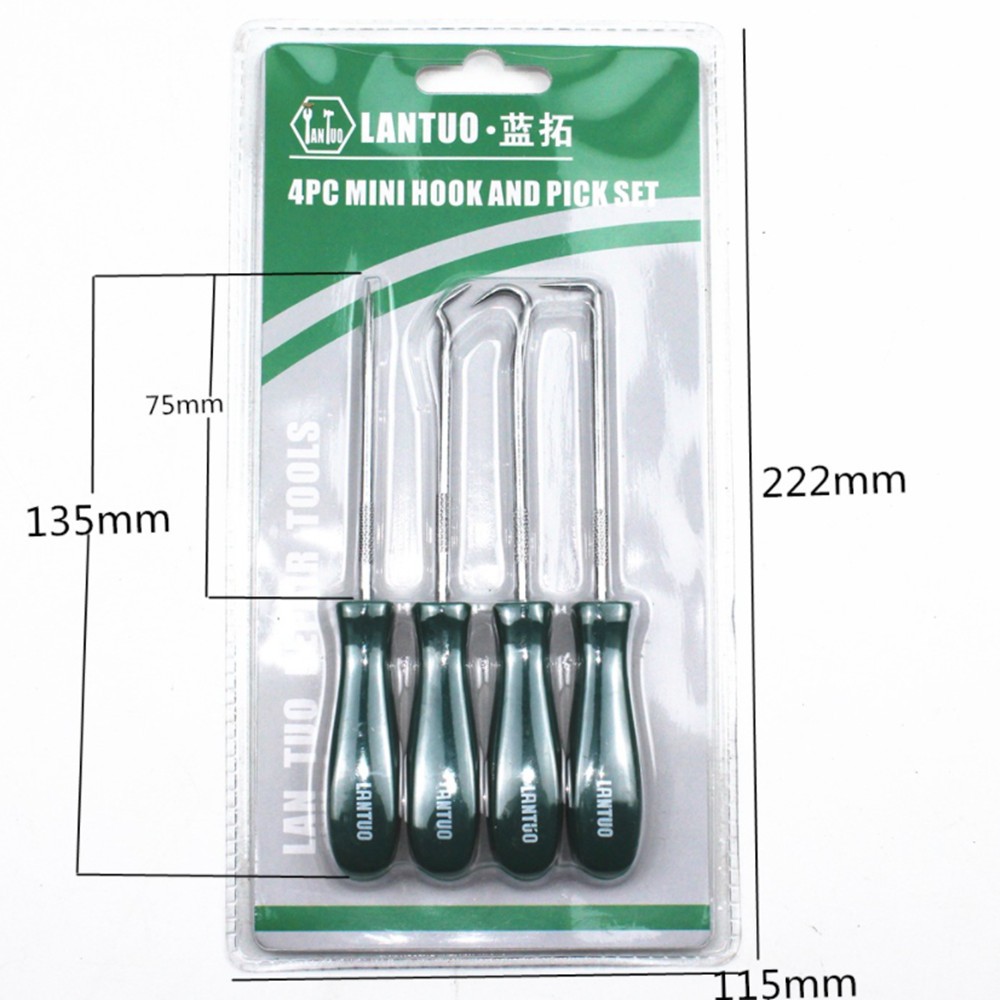Bộ 4 mảnh Con dấu dầu Tuốc nơ vít Móc Vòng đệm Loại bỏ Vòng đệm Công cụ Loại bỏ Vòng đệm