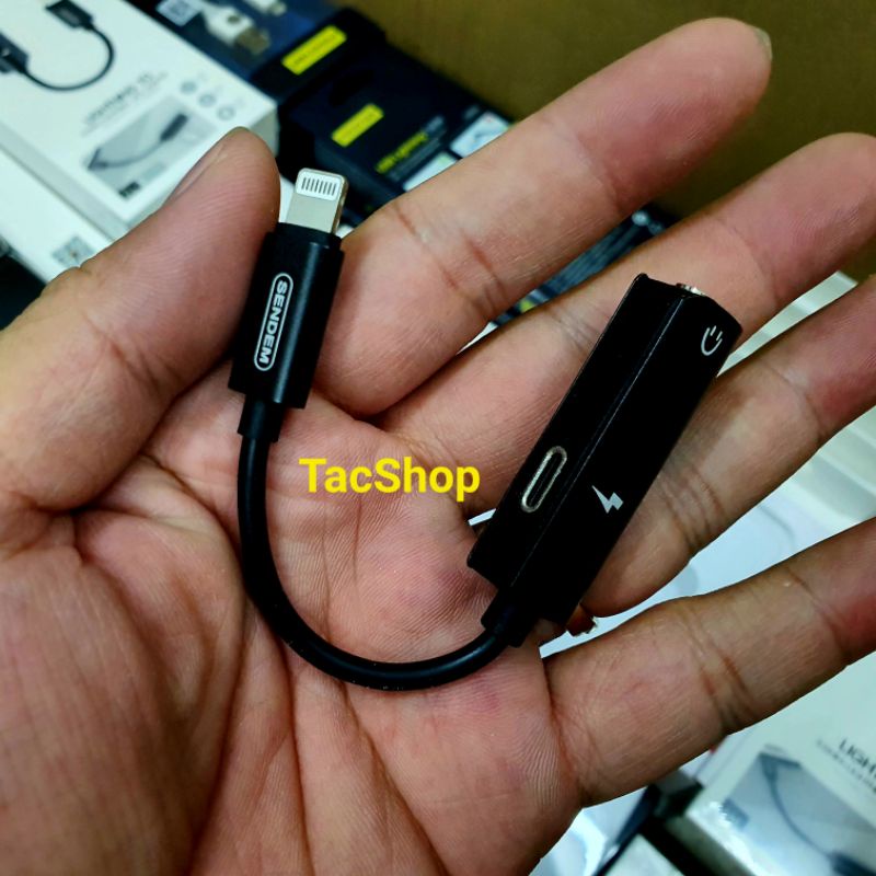 Cáp chuyển cổng light ning ra zack 3.5mm Sendem A14