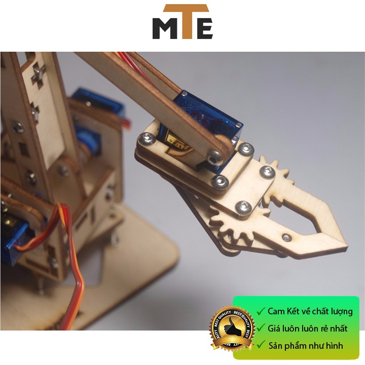 Cánh tay robot DIY Me-Arm tự ráp (khung + servo + module joystick + ốc vít )