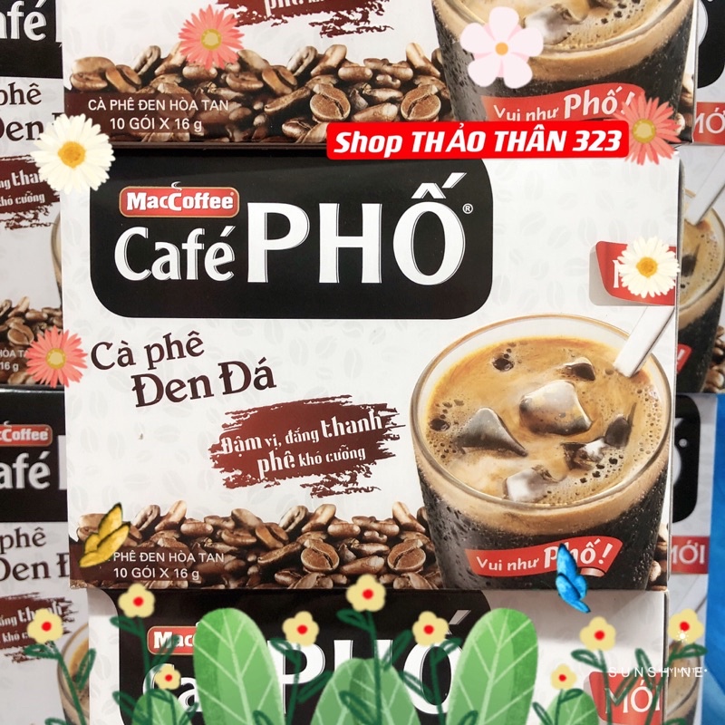 Cà phê PHỐ Đen Đá (10gói x 16g)