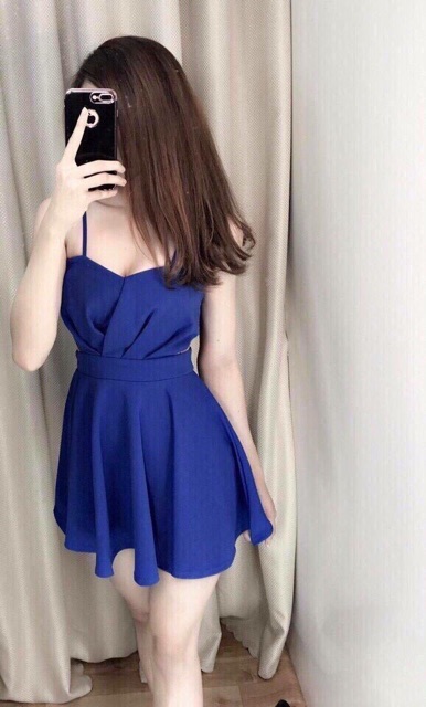 Đầm 2 dây dáng xoè siêu xinh + Ảnh thật | BigBuy360 - bigbuy360.vn