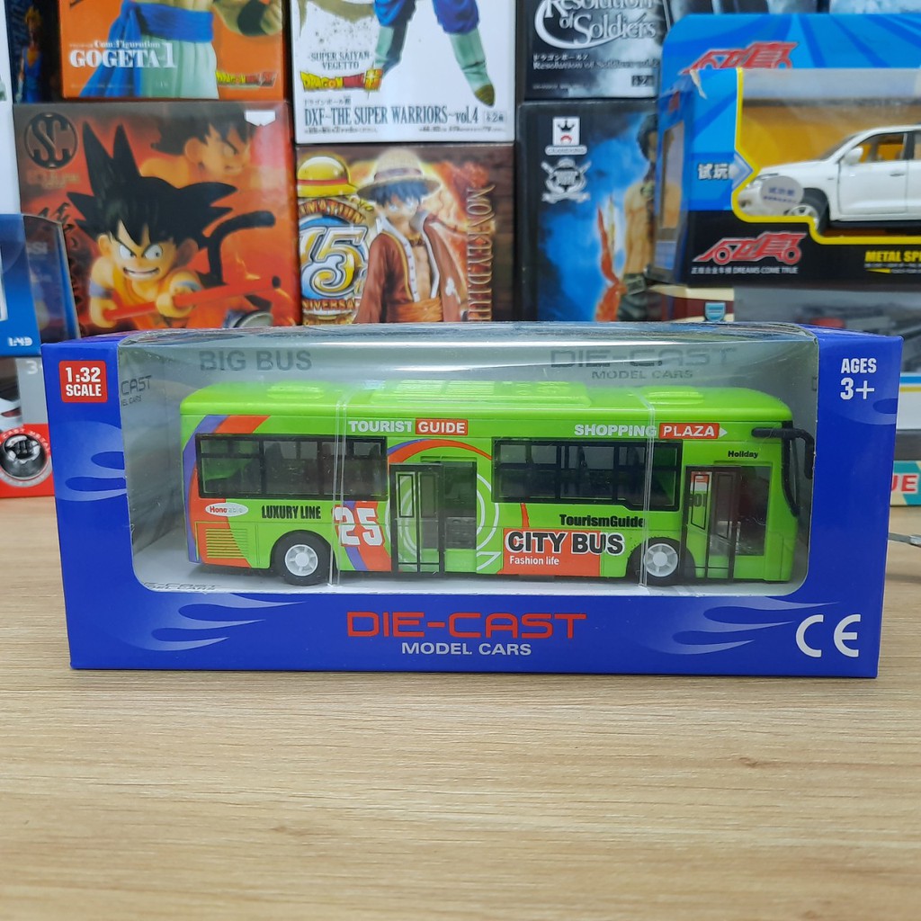 Xe ô tô buýt city bus đồ chơi trẻ em xe bằng hợp kim nhưa xe chạy bằng cót (pullback) có âm thanh và đèn