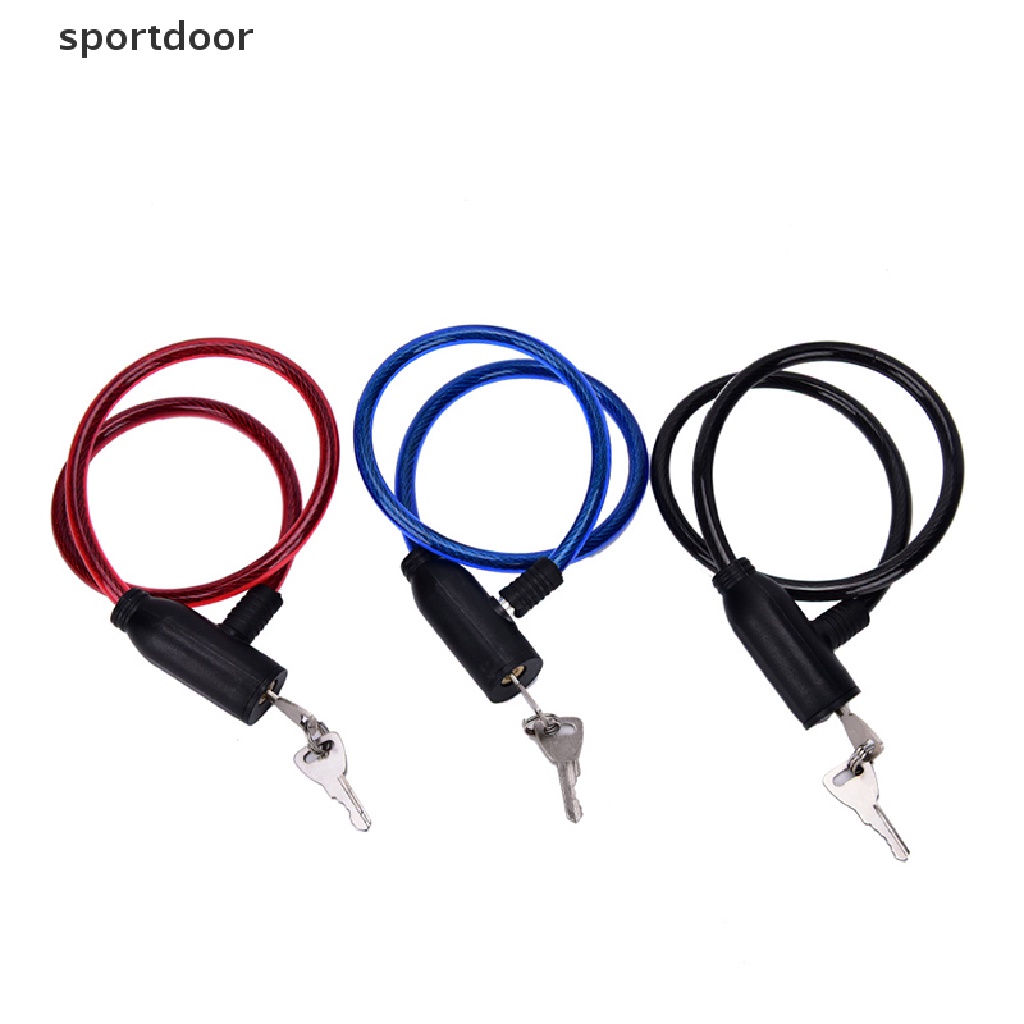 1 Dây Cáp Khóa Xe Đạp Chống Trộm 8x640mm Kèm 2 Chìa Khóa