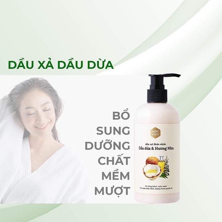 [Mộc Nhu] Dầu xả dầu dừa hương nhu Mộc Nhu 300ml - Nuôi dưỡng tóc suôn mượt