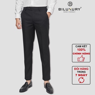 Quần âu nam công sở Biluxury cao cấp co giãn siêu nhẹ trẻ trung, lịch thiệp 5QAUB001DEN