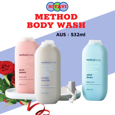 sữa tắm dưỡng ẩm method body Oganic - method body wash Úc loại bỏ tế bào chết 532ml | BigBuy360 - bigbuy360.vn