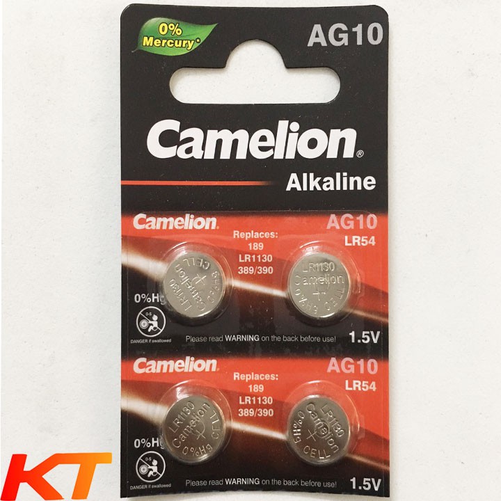 Pin LR1130, AG10,LR54, 189 Camelion Plus Alkaline (vỉ 4 viên)