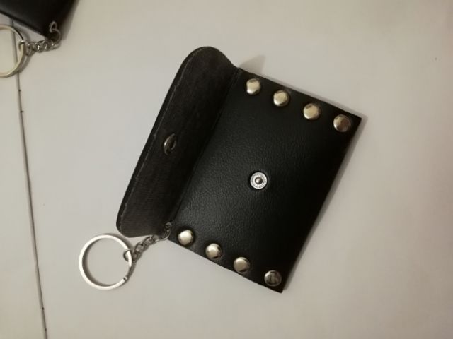 Ví móc khóa da xịn đựng thẻ ngân hàng, tiền lẻ, thẻ xe