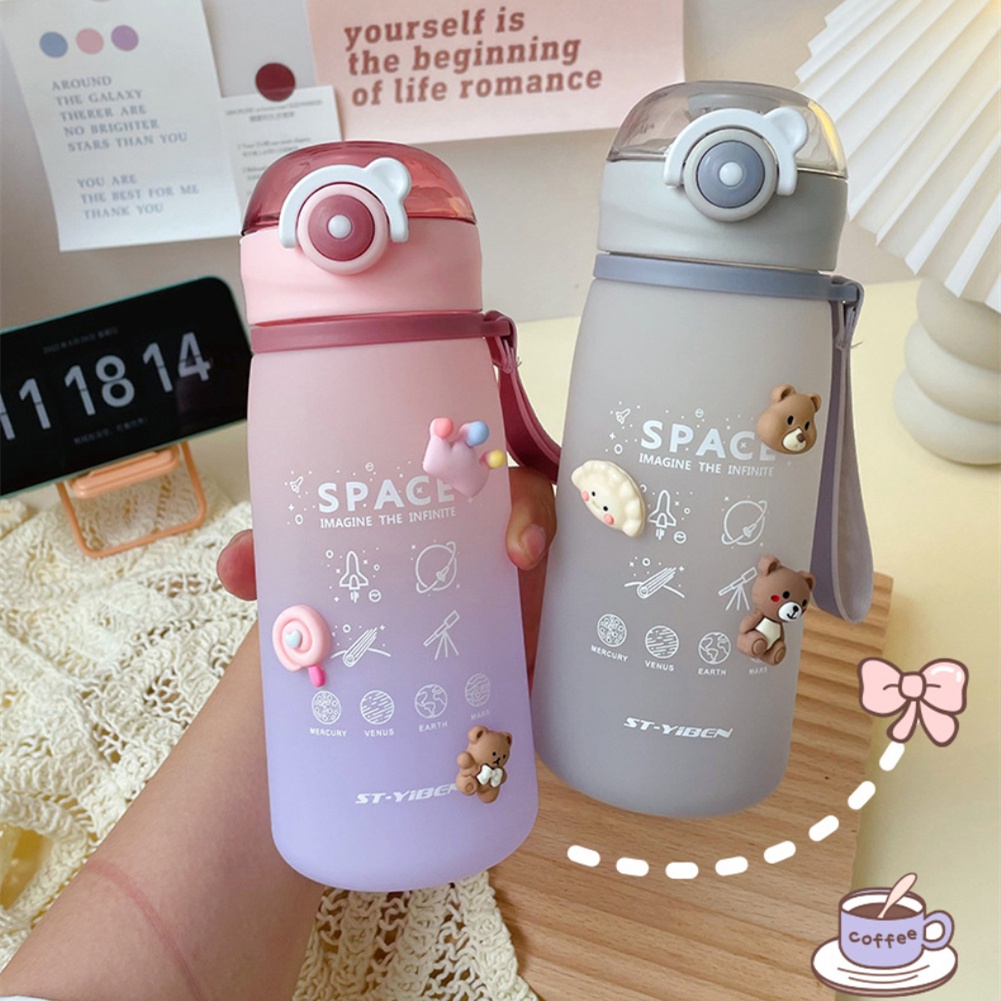 630ml nước cup Frosted Gradient nhựa cao nhiệt độ nhiệt độ cao-Giá Trị Drop-RESISTANT cup mùa hè không gian di động cốc chai nước