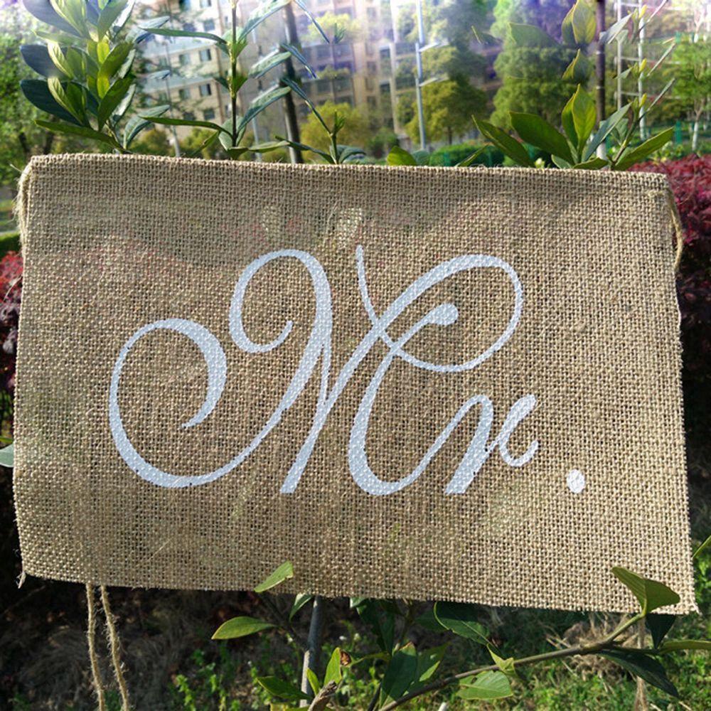 Banner Ghế NICKOLAS 2 Cái / Bộ Mr.Bà &amp; bà. Cờ Treo Trang Trí Lãng Mạn Dùng Làm Đạo Cụ Chụp Ảnh