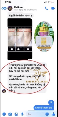 BIHO LADI [COMBO 2 HỘP] SIÊU DƯỠNG THÂM 5S (Biho Lady loại bỏ thâm hôi nách bẹn mông bikini )