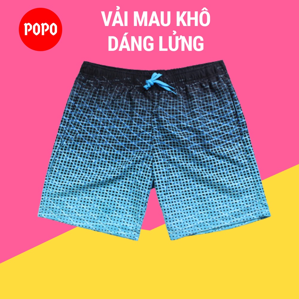 Quần bơi nam lửng, quần đi biển lửng ST3 hoa văn, quần đi bơi mau khô, thoáng khí chất liệu cao cấp