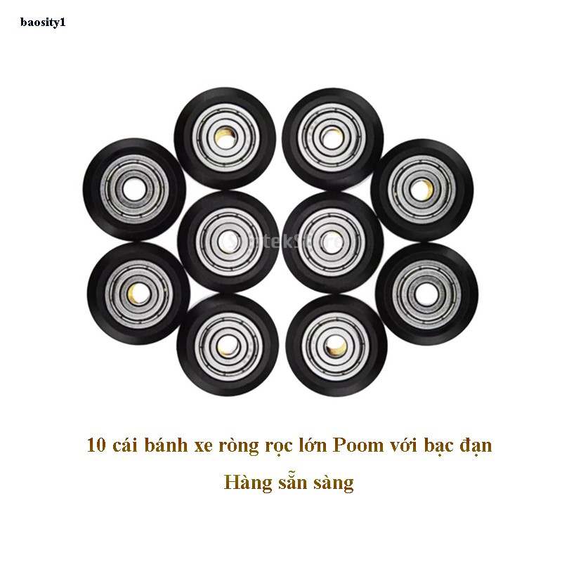 Set 10 bánh xe ròng rọc lớn có vòng bi bằng POM cho lỗ chữ V máy in 3D | WebRaoVat - webraovat.net.vn