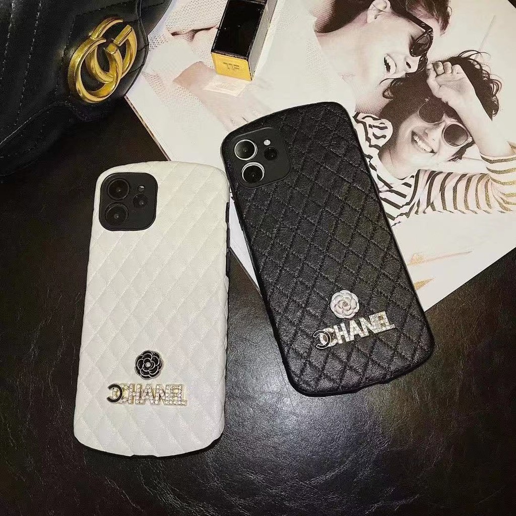 Ốp Điện Thoại Da Cừu Chống Sốc In Logo CHANEL Sang Trọng Cho iPhone12 i7 i8 iX Xs Max XR i11