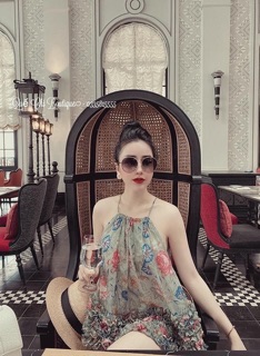 ÁO HOA CỔ YẾM