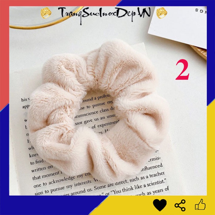 Dây buộc tóc, cột tóc scrunchies vải nhung dễ thương phong cách Hàn Quốc nhiều mẫu dễ chọn