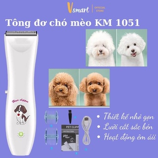 Tông đơ cắt tỉa lông chó mèo Kemei KM–1051, Máy cắt tỉa lông thú cưng hoạt động êm ái