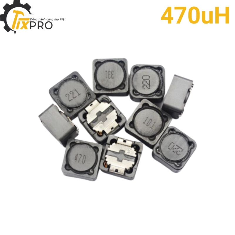 Cuộn cảm dán 470uH CD127-471 12x12x7mm chất lượng tốt