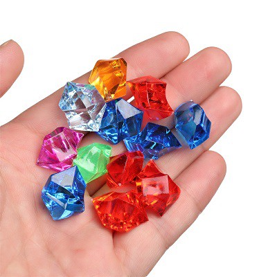 Set 50 Hạt Kim Cương Nhựa Trong Trang Trí