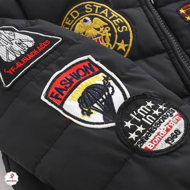Áo khoác đại hàn bé trai 9 10 11 12 tuổi☑️ Áo bomber phao mùa đông size đại  25kg 30kg 35kg 40kg 45kg