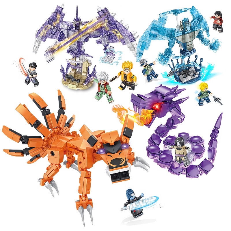 Mô Hình Lego Nhân Vật Naruto ( Orochimaru,Naruto,Kakashi,sasuke)
