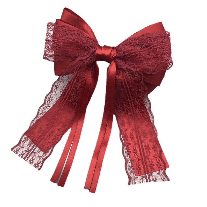 Kẹp tóc ren phong cách Hàn Quốc thời trang cho bé gái