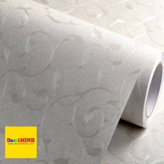 2m Decal Dán Tường Chống Nước Bông 3D Trắng