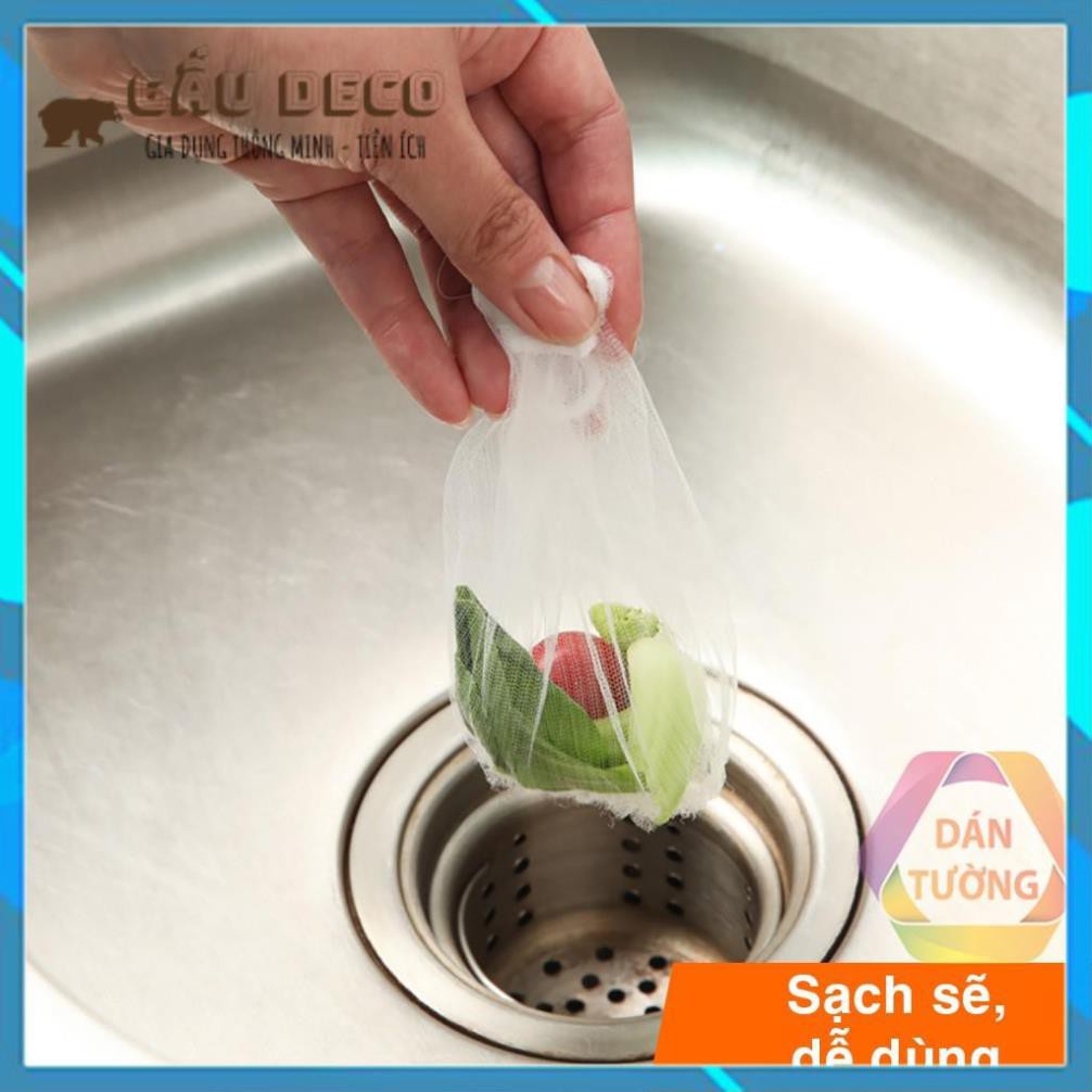 Túi lọc rác , set 100 túi lưới lọc rác bồn rửa chén bát thông minh sạch sẽ, không lo nghẹt cống